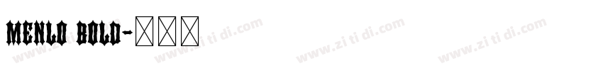 menlo bold字体转换